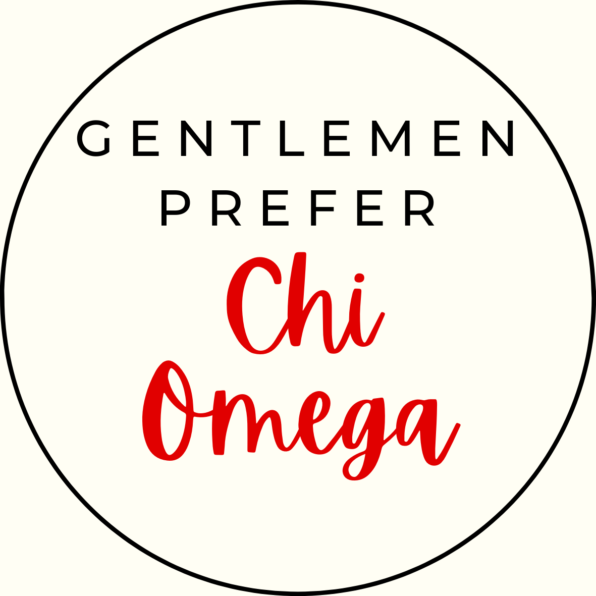 UGA Gentlemen Prefer Script Sorority Button