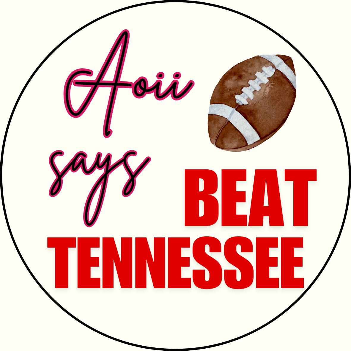 UGA vs. Tennessee "Beat Tennessee" Sorority Sticker- 2 Pack