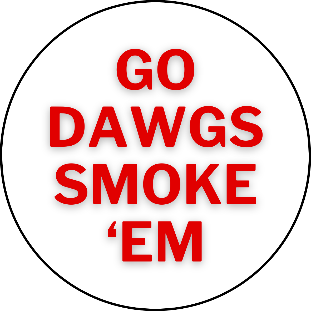 UGA vs. Tennessee "Go Dawgs Smoke 'Em" Rivalry Sticker- 2 Pack