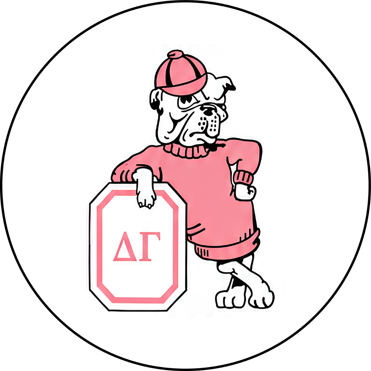 Emblem Retro Logo Georgia Sorority Sticker- 2 Pack