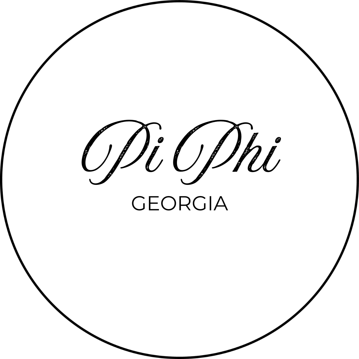 Classic Cursive Georgia Sorority Pinback Button