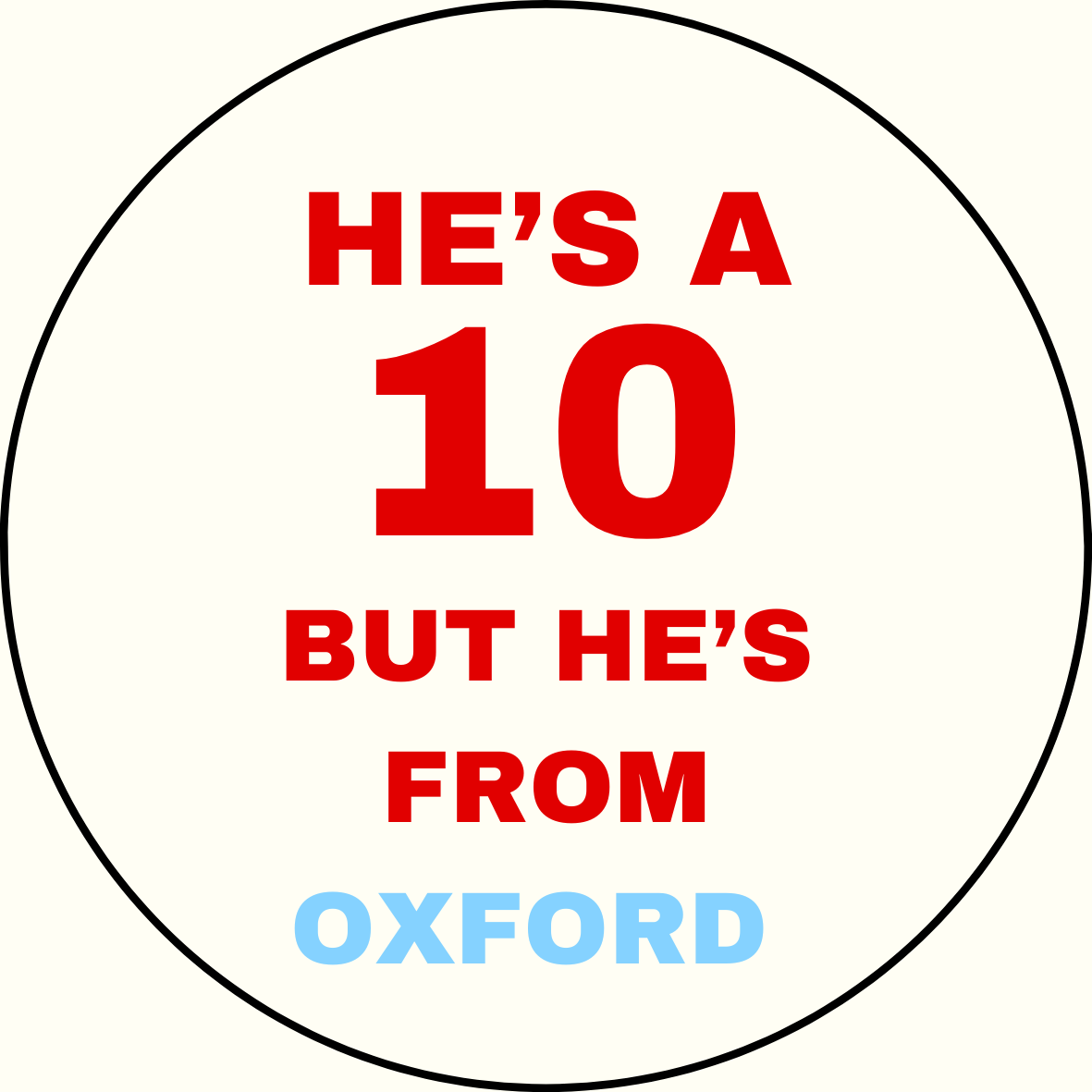 UGA vs. Ole Miss "He's a 10" Rivalry Sticker- 2 Pack