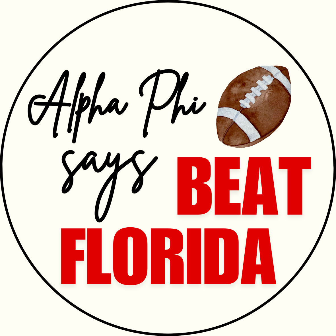 UGA vs. Florida "Beat Florida" Sorority Sticker- 2 Pack