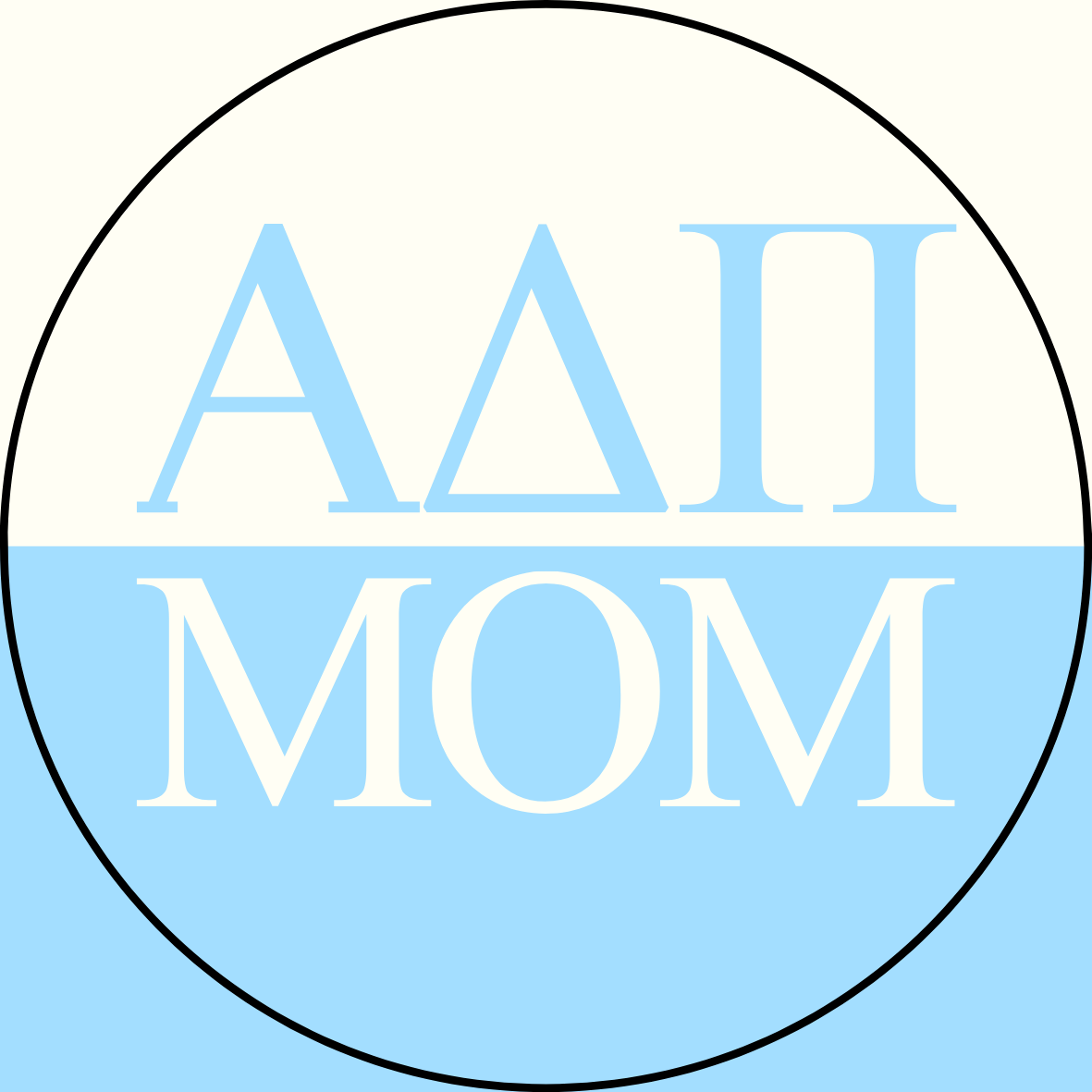 Color Block Sorority Mom Sticker- 2 Pack