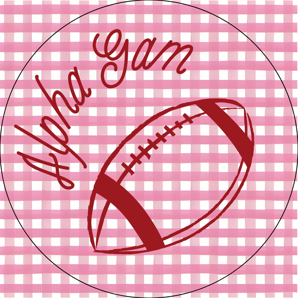 UA Sorority Gingham Sticker- 2 Pack