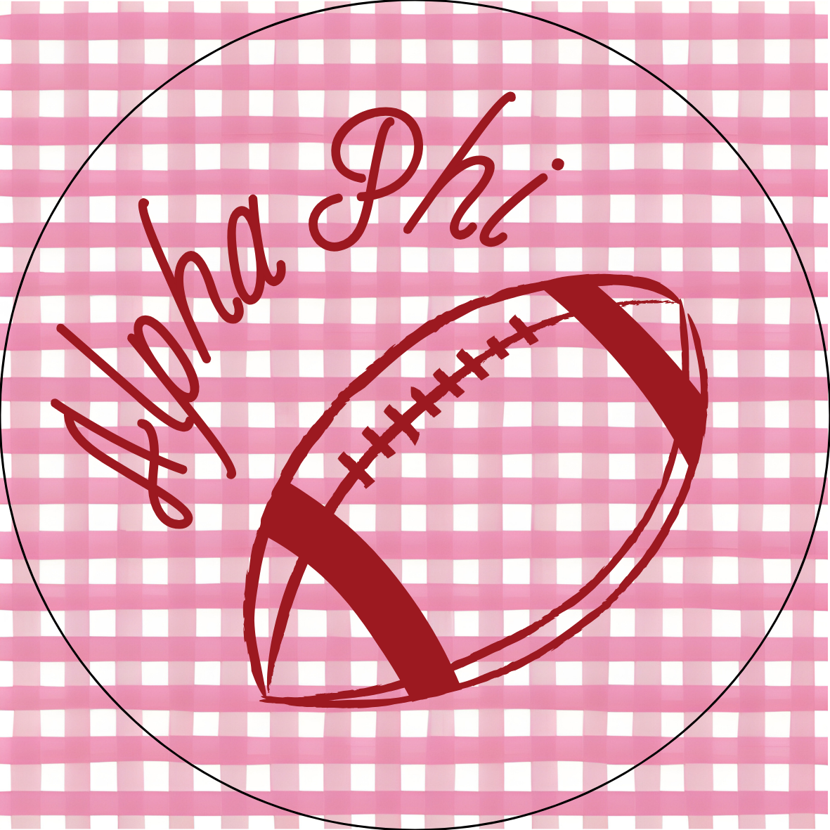 UA Sorority Gingham Sticker- 2 Pack