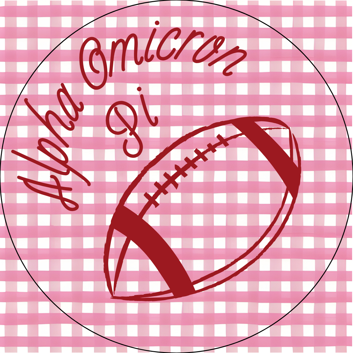 UA Sorority Gingham Sticker- 2 Pack