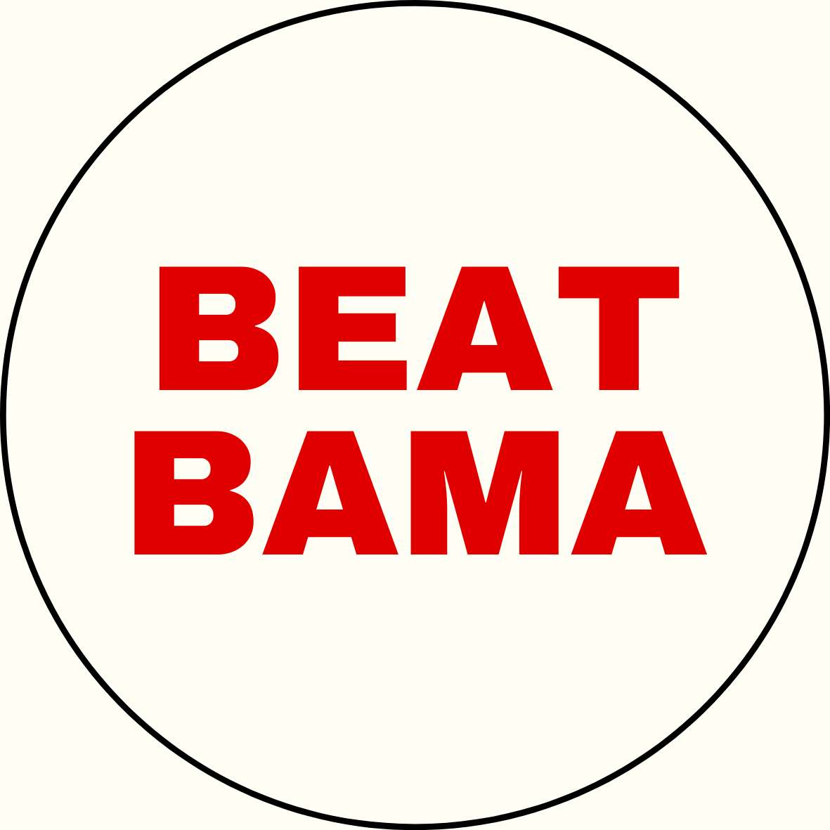 UGA vs. Bama "Beat Bama" Rivalry Button