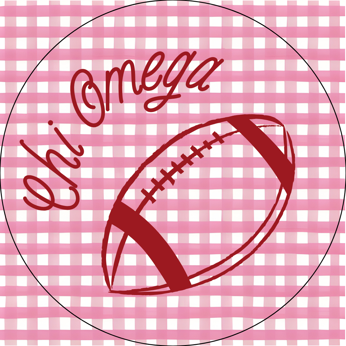 UA Sorority Gingham Sticker- 2 Pack