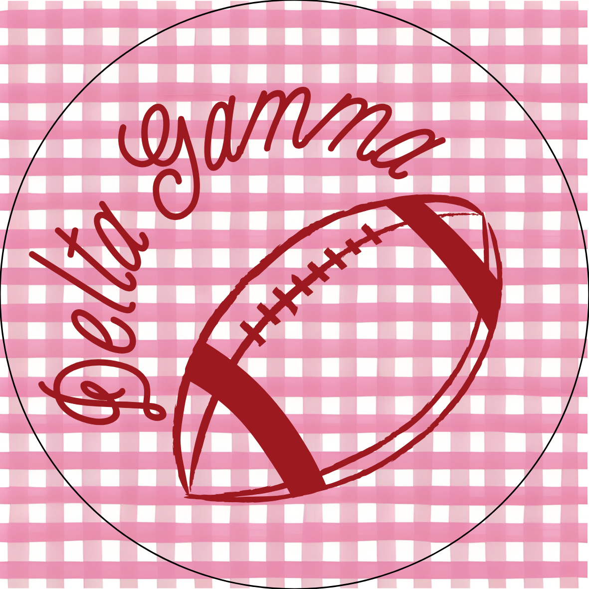 UA Sorority Gingham Sticker- 2 Pack