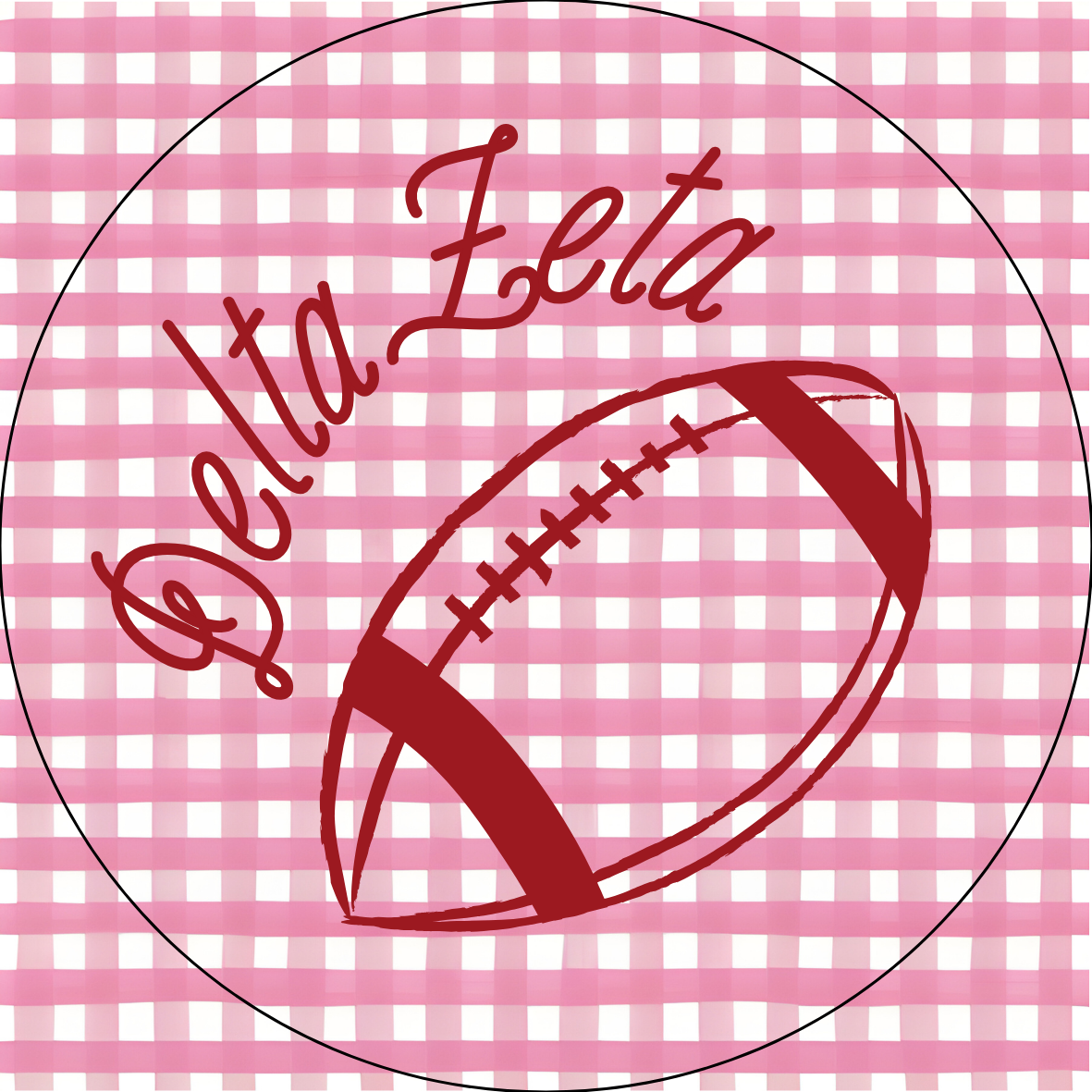 UA Sorority Gingham Sticker- 2 Pack