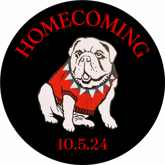 Homecoming Bulldog Sticker- 2 Pack