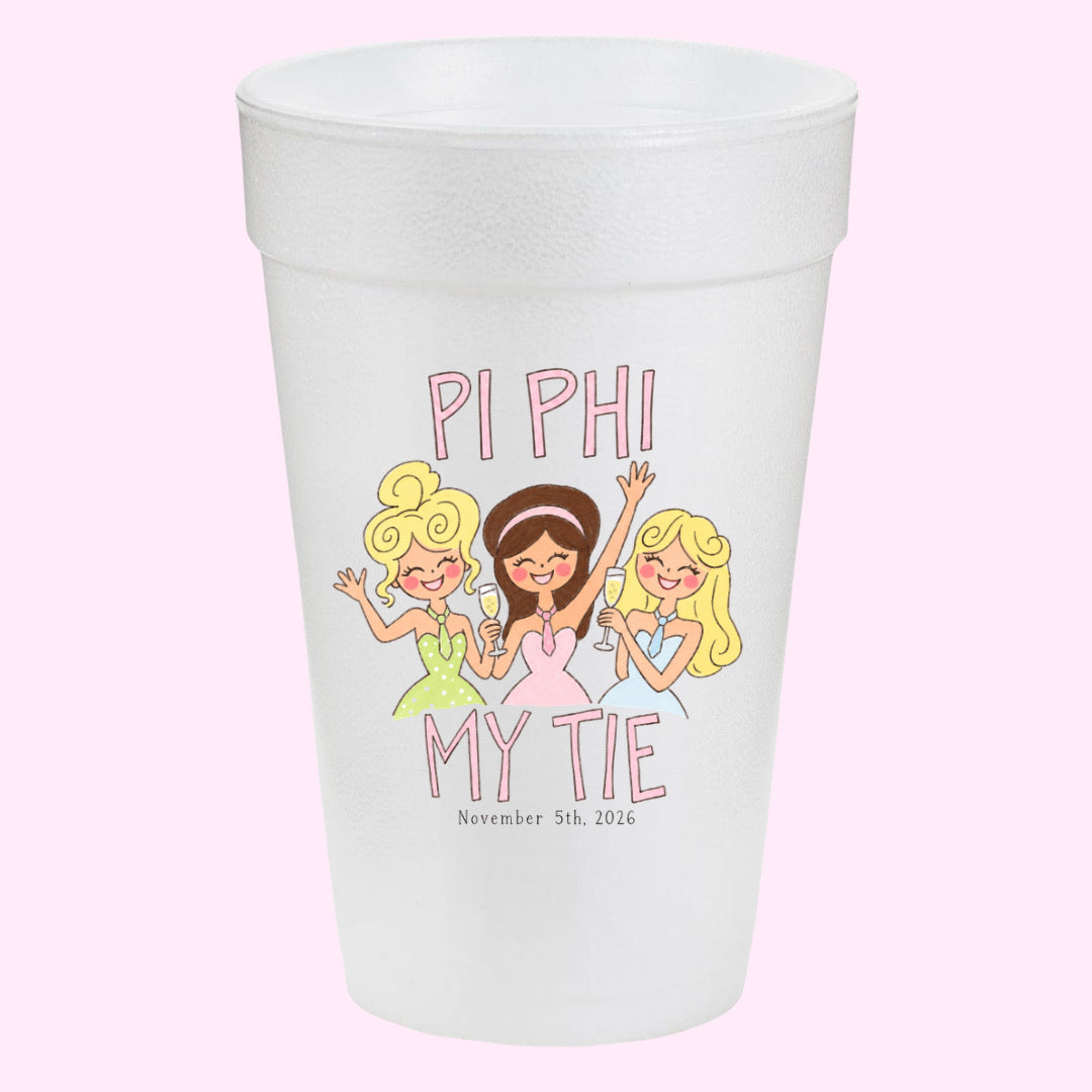 Pi Phi My Tie Cup Customs