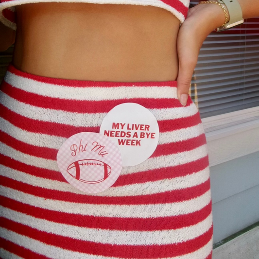 UGA "My Liver Needs a Bye Week" Sticker- 2 Pack