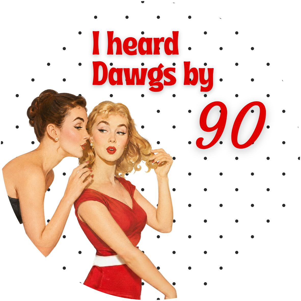 Retro Pin-Up Rumor Sticker- 2 Pack
