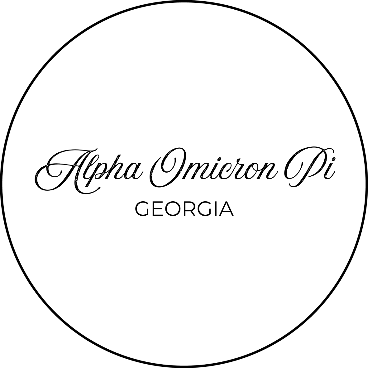Classic Cursive Georgia Sorority Pinback Button