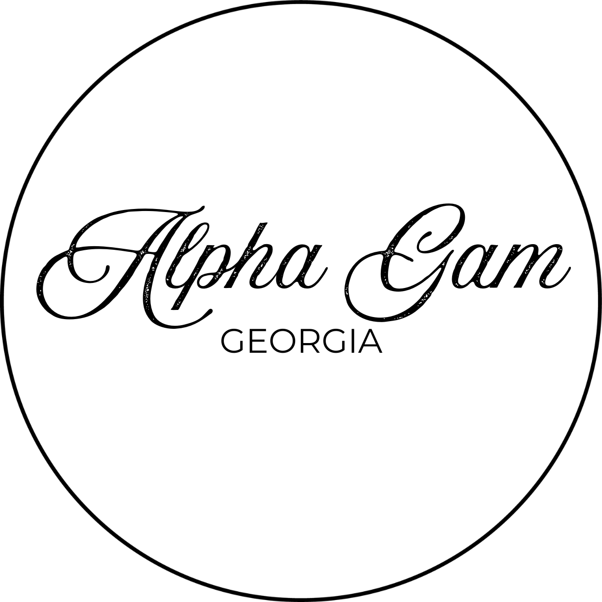 Classic Cursive Georgia Sorority Pinback Button