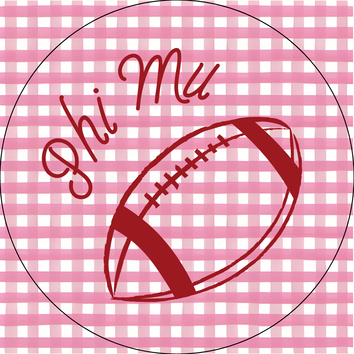 UA Sorority Gingham Sticker- 2 Pack