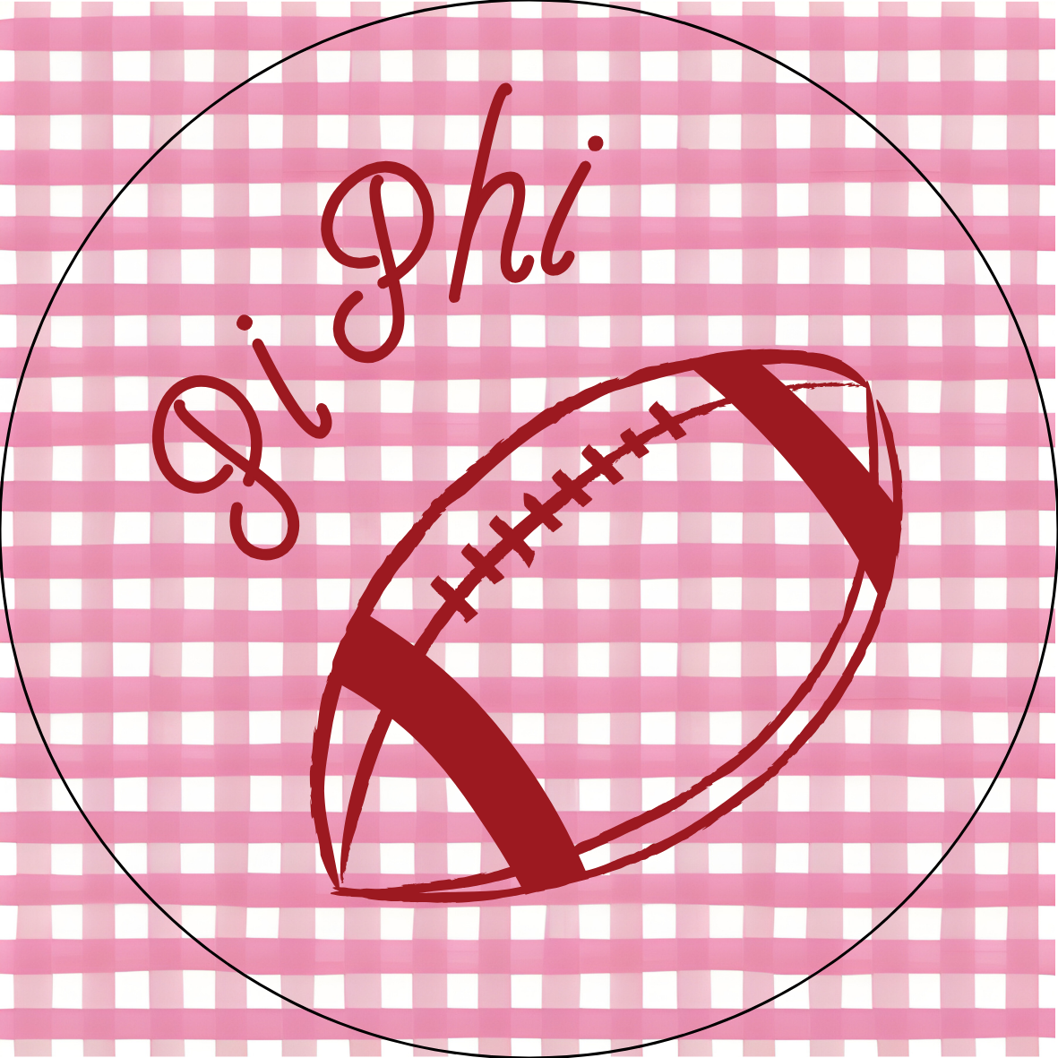 UA Sorority Gingham Sticker- 2 Pack