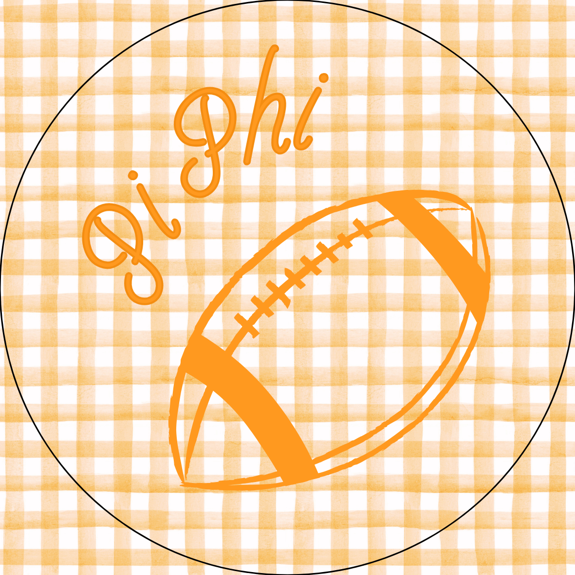 UTK Sorority Gingham Button