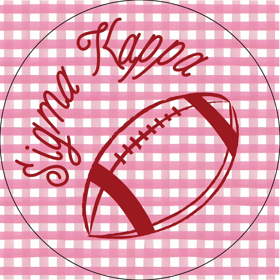 UA Sorority Gingham Sticker- 2 Pack