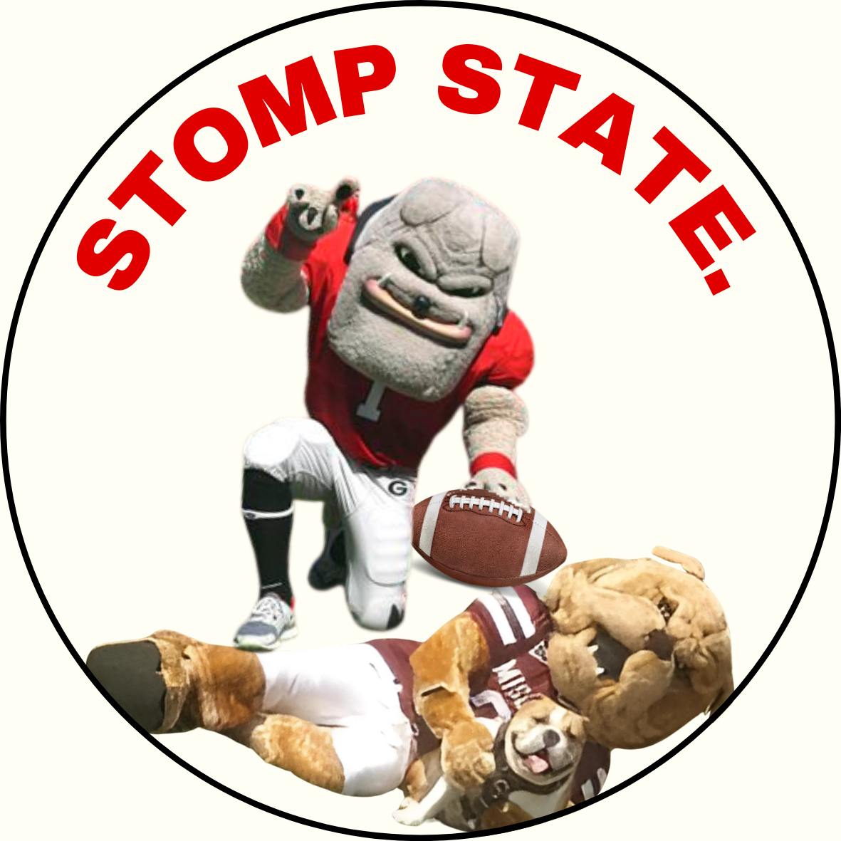 UGA vs. State "Stomp State" Rivalry Button