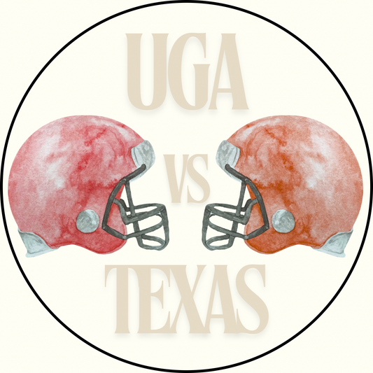 UGA v. Texas Helmet Rivalry Button