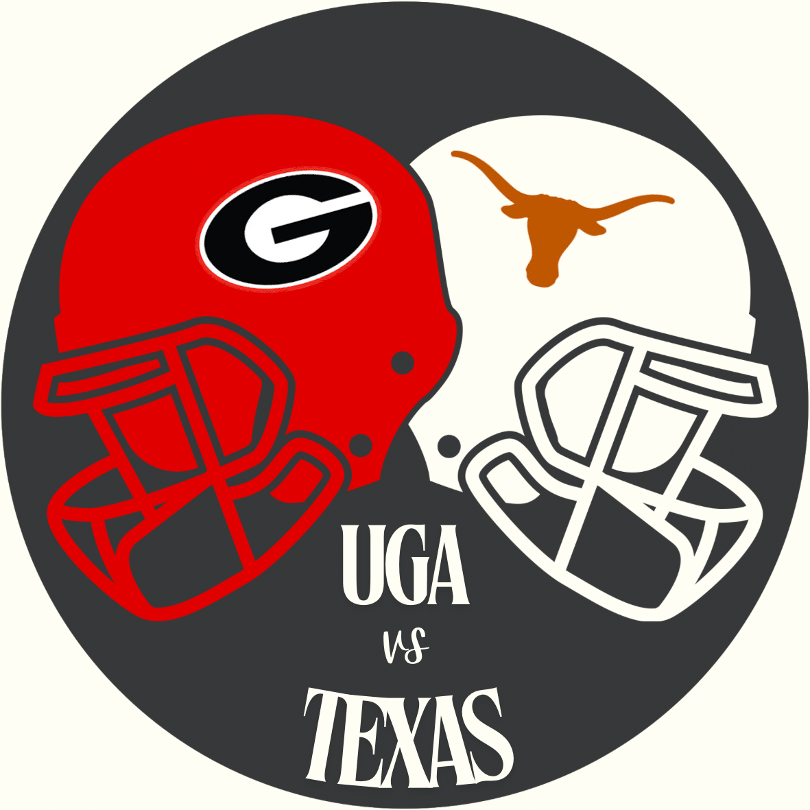 UGA vs. Texas Sticker- 2 Pack