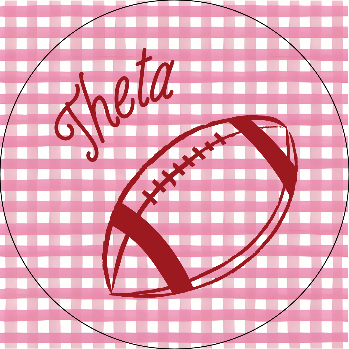 UA Sorority Gingham Sticker- 2 Pack