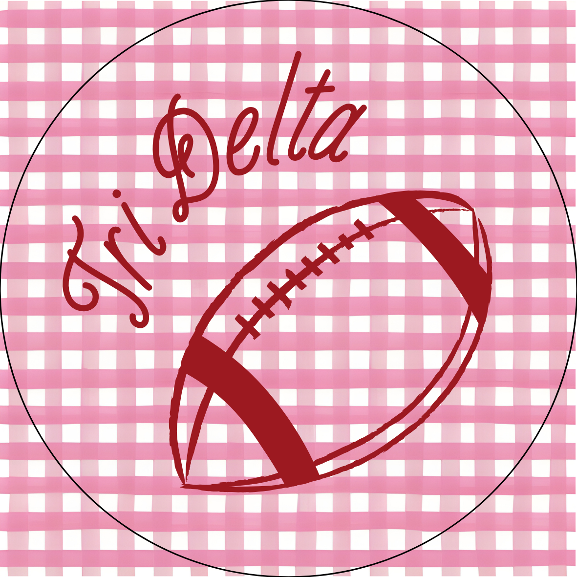 UA Sorority Gingham Sticker- 2 Pack