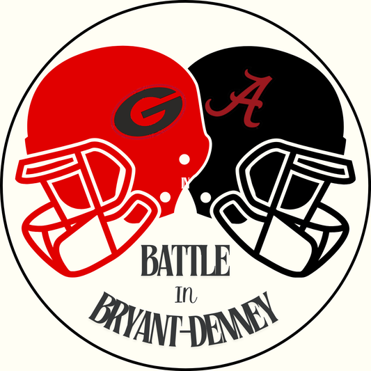 UGA vs. Bama Logo Helmet Rivalry Button