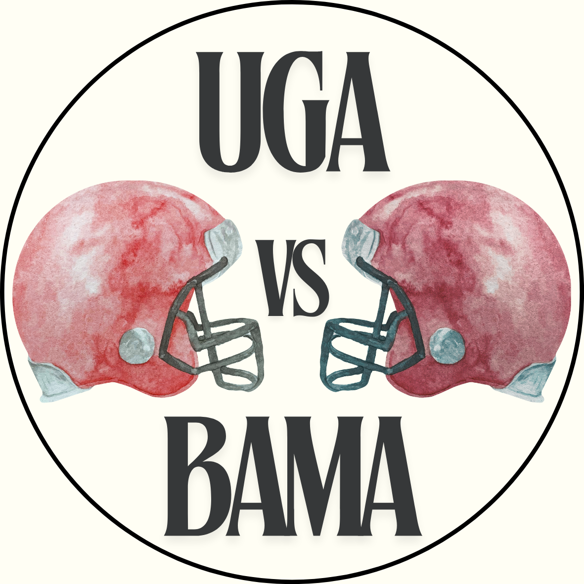 UGA vs. Bama Helmet Rivalry Sticker- 2 Pack