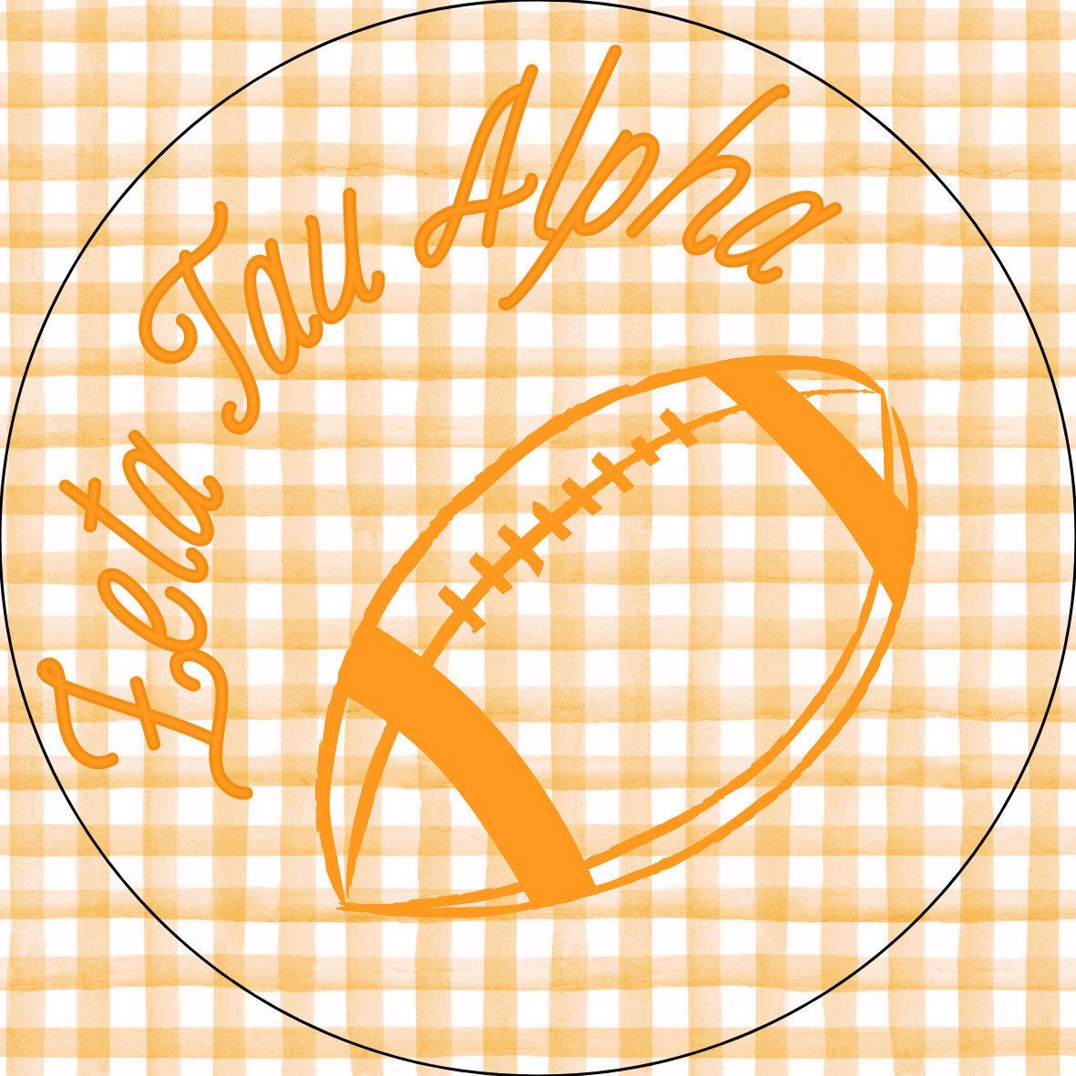 UTK Sorority Gingham Button