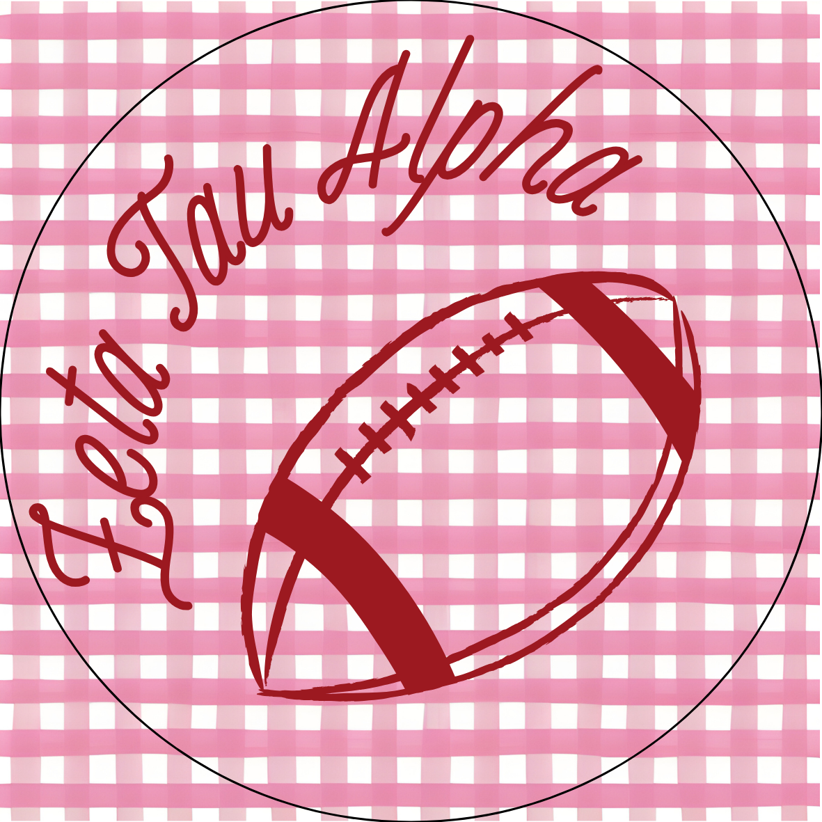 UA Sorority Gingham Sticker- 2 Pack