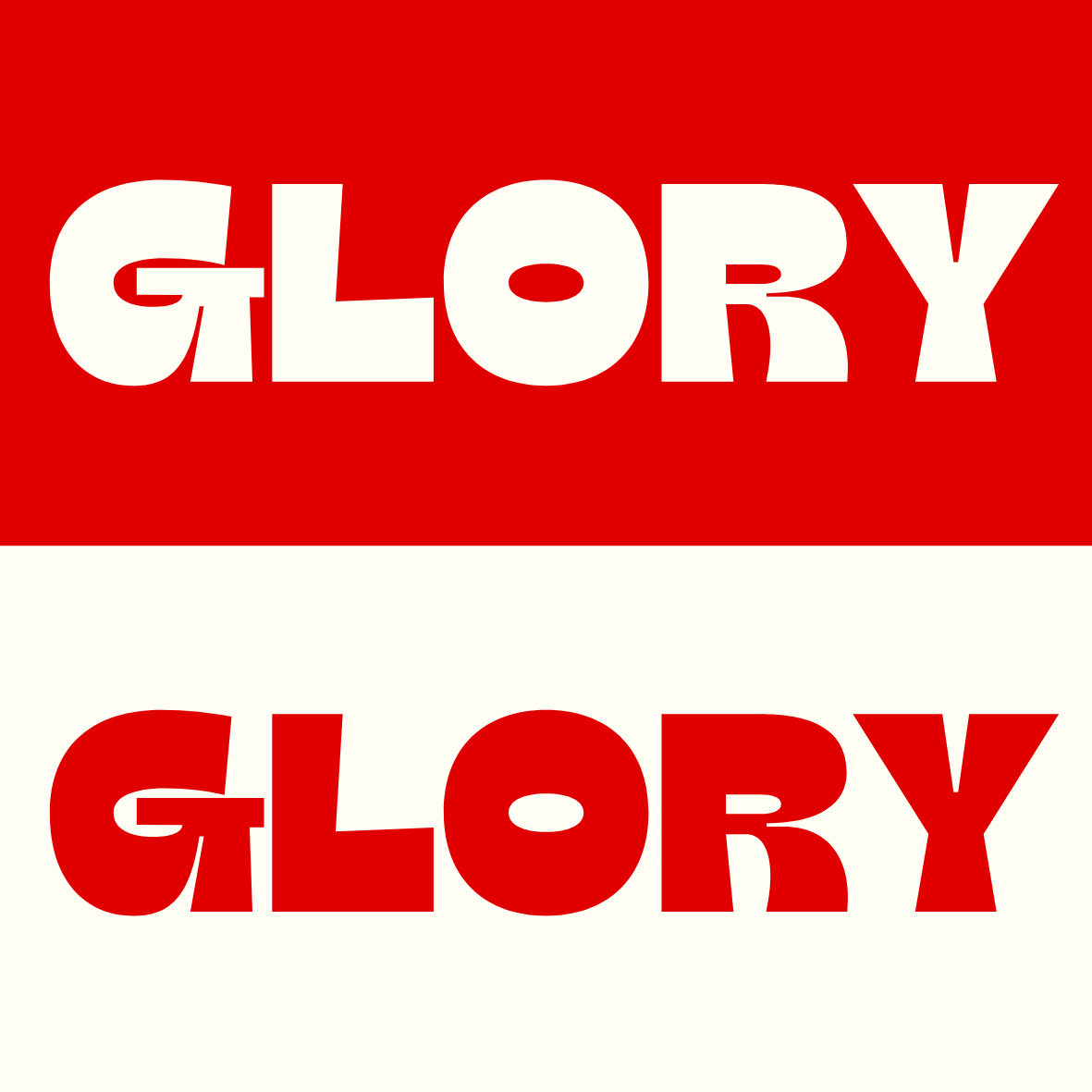 Glory, Glory Square Sticker- 2 Pack