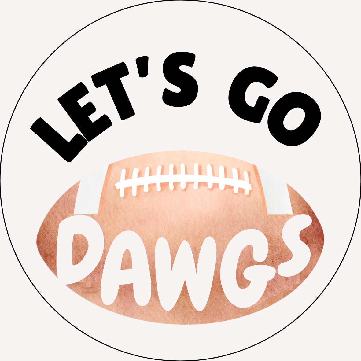 "Let's Go Dawgs" Sticker- 2 Pack