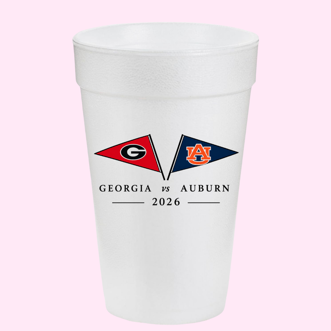 UGA vs. Auburn Flag Rivalry Cups